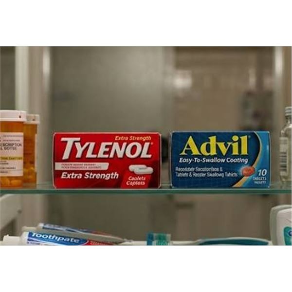 Lot of Tylenol and Advil Tablets