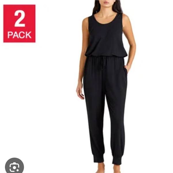 Natori Women's Jumpsuit, 2-Pack, Size M Pink And Black