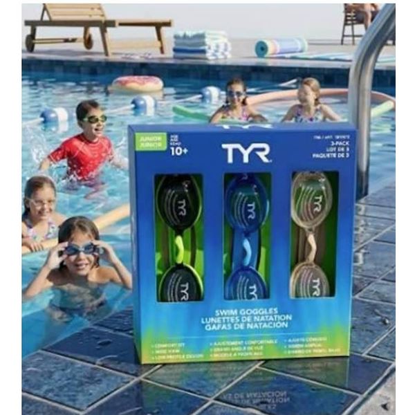 TYR Junior Swim Goggles 3-Pack
