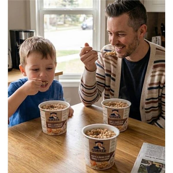 Quaker Maple & Brown Sugar Oatmeal Cups 12pkx48g