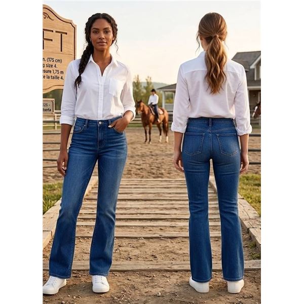 LOFT Bootleg Mid Rise Jeans, Size 12