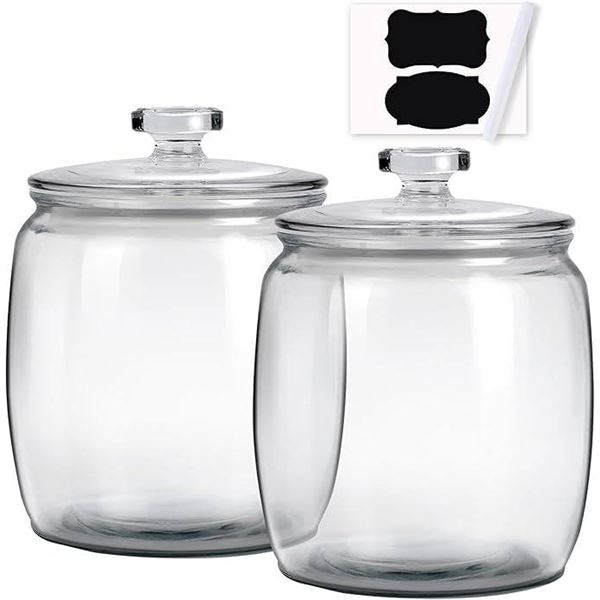 BLROVRO 1 Gallon Glass Jars Set of 2