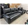 Image 2 : Black Leather Power Reclining Sofa Set