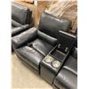 Image 8 : Black Leather Power Reclining Sofa Set