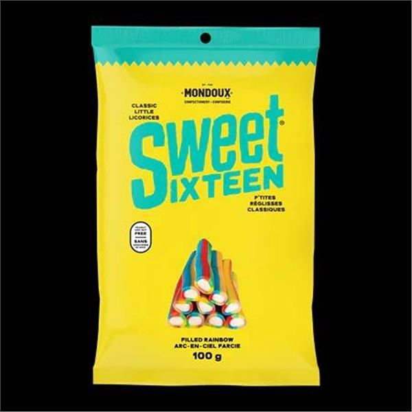 Sweet Sixteen Rainbow Filled Licorice 100g