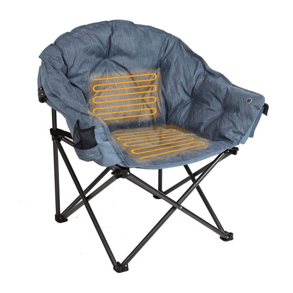 REALEAD Heated Camping Chair, Grey