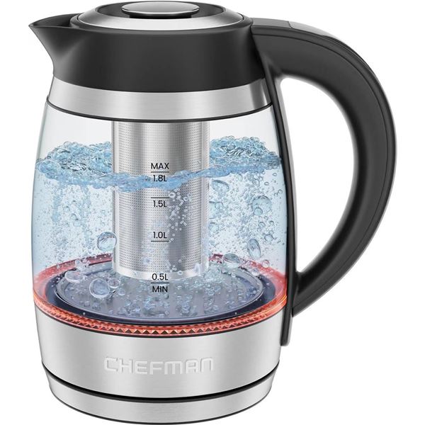 Chefman Dual Glass Electric Kettle 1.7L