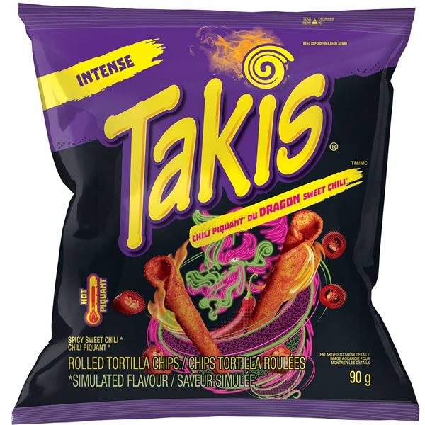 Takis Dragon Sweet Chili Chips 90g x18