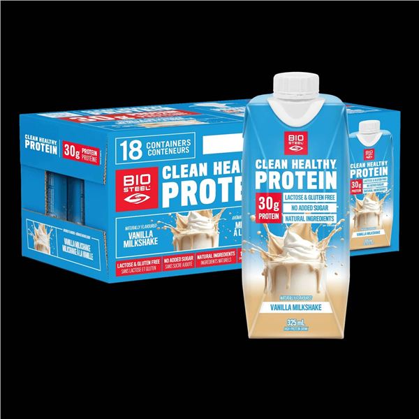 BioSteel Vanilla Milkshake Protein 18-pack x 325ml
