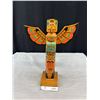 Image 1 : Vintage West Coast Native Hand Carved 12" Tall Totem Pole