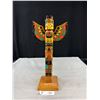 Image 1 : Vintage West Coast Native Hand Carved 14" Tall Totem Pole