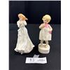 Image 1 : 2 Vintage Porcelain Figurines Royal Doulton Thank You and Royal Worcester Only Me