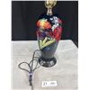 Image 4 : Very Nice Vintage Moorcroft Pottery Table Lamp Anemone Design 15" Tall