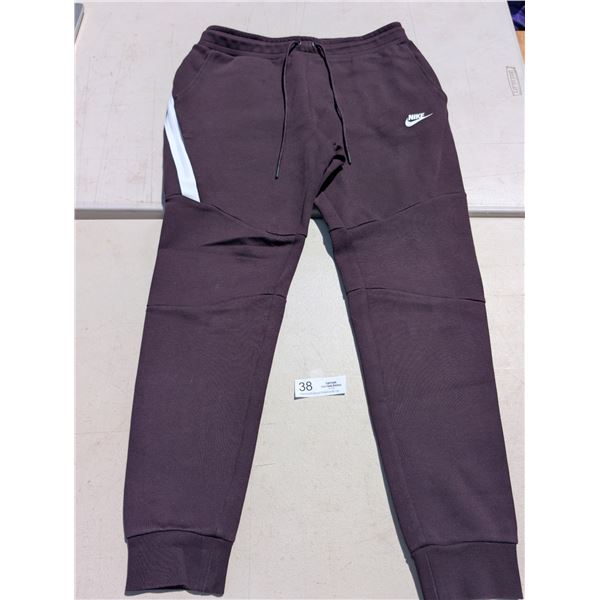 Nike Sportswear Tech Fleece Joggers Burgundy White Size M