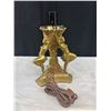 Image 2 : Very Nice Art Deco Lamp with Original Period Colourful Lamp Shade