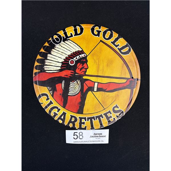8" Diameter Old Gold Cigarettes Vintage Style Reproduction Tin Sign