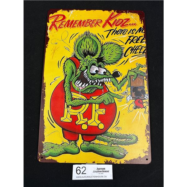 8x12" Rat Fink Vintage Style Reproduction Tin Sign