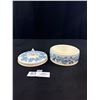 Image 3 : Vintage Wedgewood Queensware Lavender on Cream Hand Painted Lidded Candy/Trinket Box