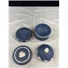 Image 3 : Vintage Wedgewood Blue Jasperware Lot Dome Trinket Jar etc