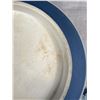 Image 4 : Antique Wedgewood Jasperware Dark Blue Teapot, Cream and Sugar