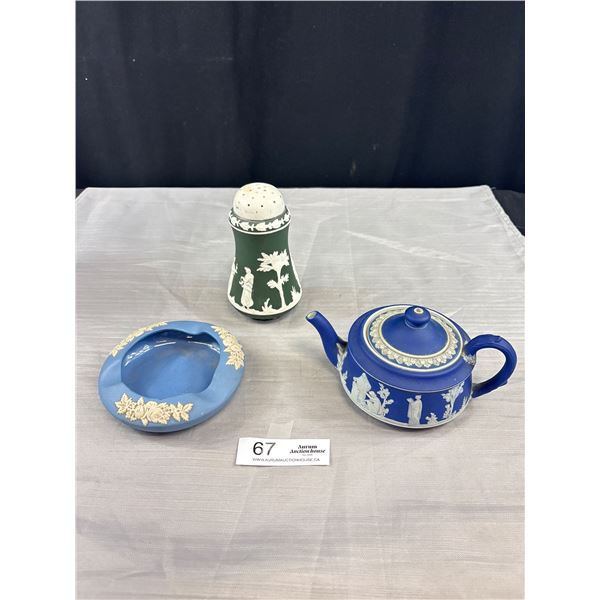 Vintage Wedgewood Japserware Lot Teapot, Etc