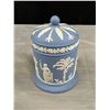 Image 12 : Vintage Wedgewood Jasperware Lot Teapot, Trinket Box, and Jug