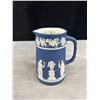 Image 6 : Vintage Wedgewood Jasperware Lot Teapot, Trinket Box, and Jug