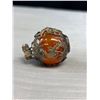 Image 4 : Antique Chinese Silver Amber Ornament