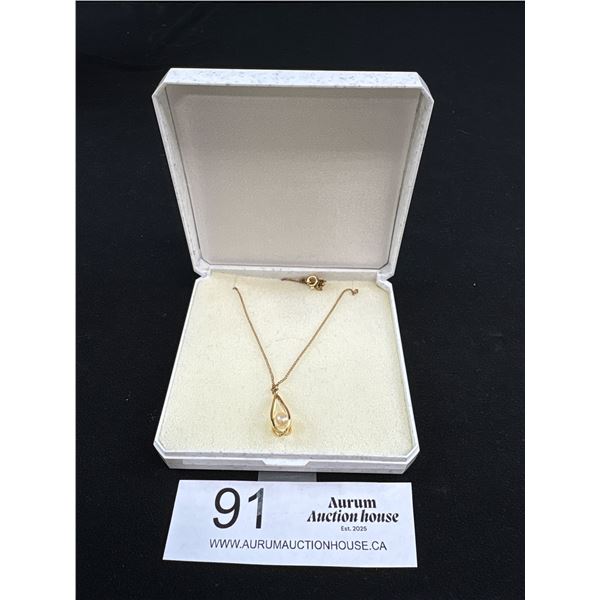 Vintage Gold Tone Genuine Pearl Necklace Quality