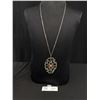 Image 1 : Antique Silver + Coral Necklace Lovely!