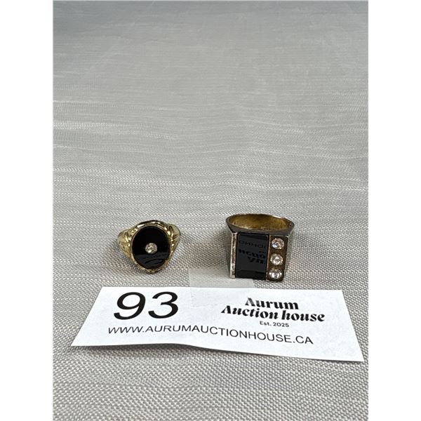 Vintage Gold Plated Mens Rings Solid