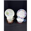 Image 2 : Lot of 6 Vintage Bone China Teacups + Saucers, No Chips or Cracks, Aynsley, Royal Doulton, etc