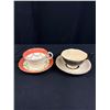 Image 9 : Lot of 6 Vintage Bone China Teacups + Saucers, No Chips or Cracks, Aynsley, Royal Doulton, etc