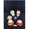Image 1 : Lot of 6 Vintage Bone China Teacups + Saucers, No Chips or Cracks, 5 Aynsley + 1 Paragon