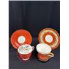 Image 5 : Lot of 6 Vintage Bone China Teacups + Saucers, No Chips or Cracks, 5 Aynsley + 1 Paragon