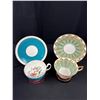 Image 2 : Lot of 6 Vintage Bone China Teacups + Saucers, No Chips or Cracks, Aynsley, Paragon, etc