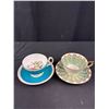 Image 3 : Lot of 6 Vintage Bone China Teacups + Saucers, No Chips or Cracks, Aynsley, Paragon, etc