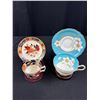 Image 8 : Lot of 6 Vintage Bone China Teacups + Saucers, No Chips or Cracks, Aynsley, Paragon, etc