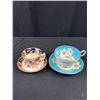 Image 9 : Lot of 6 Vintage Bone China Teacups + Saucers, No Chips or Cracks, Aynsley, Paragon, etc