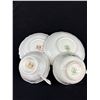 Image 10 : Lot of 6 Vintage Bone China Teacups + Saucers, No Chips or Cracks, Aynsley, Paragon, etc