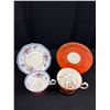 Image 5 : Lot of 6 Vintage Bone China Teacups + Saucers, No Chips or Cracks, Aynsley, Paragon, etc