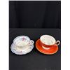 Image 6 : Lot of 6 Vintage Bone China Teacups + Saucers, No Chips or Cracks, Aynsley, Paragon, etc