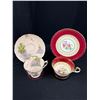 Image 2 : Lot of 6 Vintage Bone China Teacups + Saucers, No Chips or Cracks, Aynsley, Paragon, etc