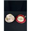 Image 3 : Lot of 6 Vintage Bone China Teacups + Saucers, No Chips or Cracks, Aynsley, Paragon, etc