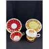Image 5 : Lot of 6 Vintage Bone China Teacups + Saucers, No Chips or Cracks, Aynsley, Paragon, etc