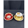 Image 6 : Lot of 6 Vintage Bone China Teacups + Saucers, No Chips or Cracks, Aynsley, Paragon, etc