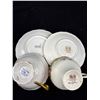 Image 10 : Lot of 6 Vintage Bone China Teacups + Saucers, No Chips or Cracks, Anysley, Royal Albert, etc