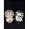 Image 5 : Lot of 6 Vintage Bone China Teacups + Saucers, No Chips or Cracks, Anysley, Royal Albert, etc