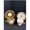 Image 8 : Lot of 6 Vintage Bone China Teacups + Saucers, No Chips or Cracks, Anysley, Royal Albert, etc