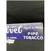 Image 3 : 4" x 16" Velvet Pipe Tobbaco Vintage Style Reproduction Tin Sign